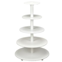 Cake stands, plastic,  5-tiers