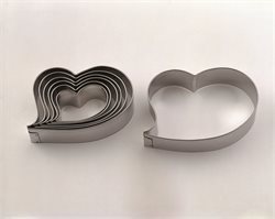 Stainless steel cutter heart italic right