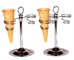 Inox cone stand 2 tiers