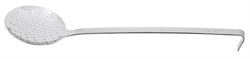 Steel slotted spoon, short handle, Diam: 90mm, 290mm