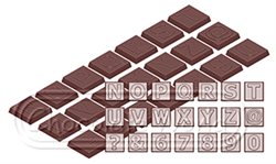 Letters & Keyboard Praline mould CW1743