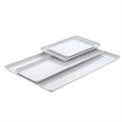 Tray - rectangular, white