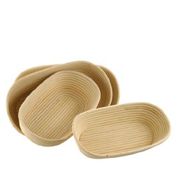 Bread proofing baskets oval, 6 pcs