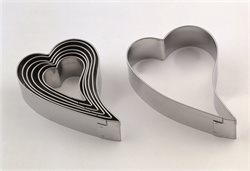 Stainless steel cutter heart italic