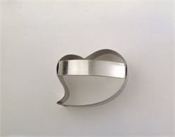 Stainless steel cutter heart italic right 1pc