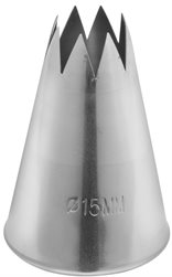 Star nozzles, stainless steel, set of 12 pcs, Diam: 4-15mm