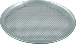 Pizza baking tray, perforated