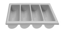 Cutlery bin with 4 compartments, grey