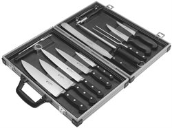 Chef's case, with magnetic boards, heavy professional duty, contains 14 knives