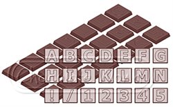 Letters & Keyboard Praline mould CW1742