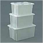 Stackable baskets with lid 50 l.,  560 x 410 x 290 mm