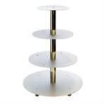 Cake stands / silver,  4-tiers