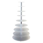 Cake stands / silver,  9-tiers