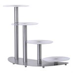 Cake stands / stainless steel,  4-tiers