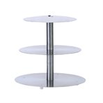 Cake stands / stainless steel,  3-tiers