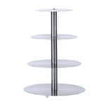 Cake stands / stainless steel,  4-tiers