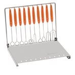 Dipping-fork set large,  10 pcs. + rack