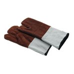Baking mittens  „3-fingers“, leather,  340 x 150 mm