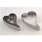 Stainless steel cutter heart italic