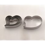 Stainless steel cutter heart italic right