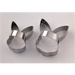 Stainless steel cutter bunny w/handle 2pcs
