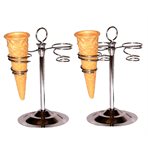 Inox cone stand 2 tiers