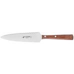 Cake knife, serrated, wooden handle, 180mm