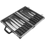 Chef's case, with magnetic boards, heavy professional duty, contains 14 knives