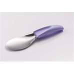 Spatula with plastic ergonomic handle for carapina, purple