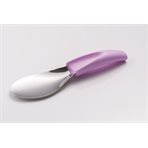 Spatula with plastic ergonomic handle for carapina, violet