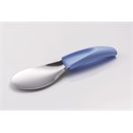 Spatula with plastic ergonomic handle for carapina, blue